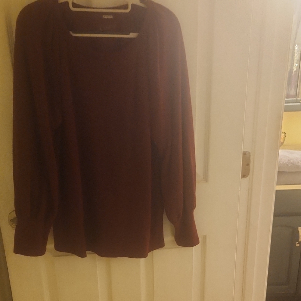 Maroon Long Sleeve Blouse